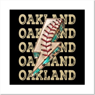 Aesthetic Design Oakland Gifts Vintage Styles Baseball Posters and Art